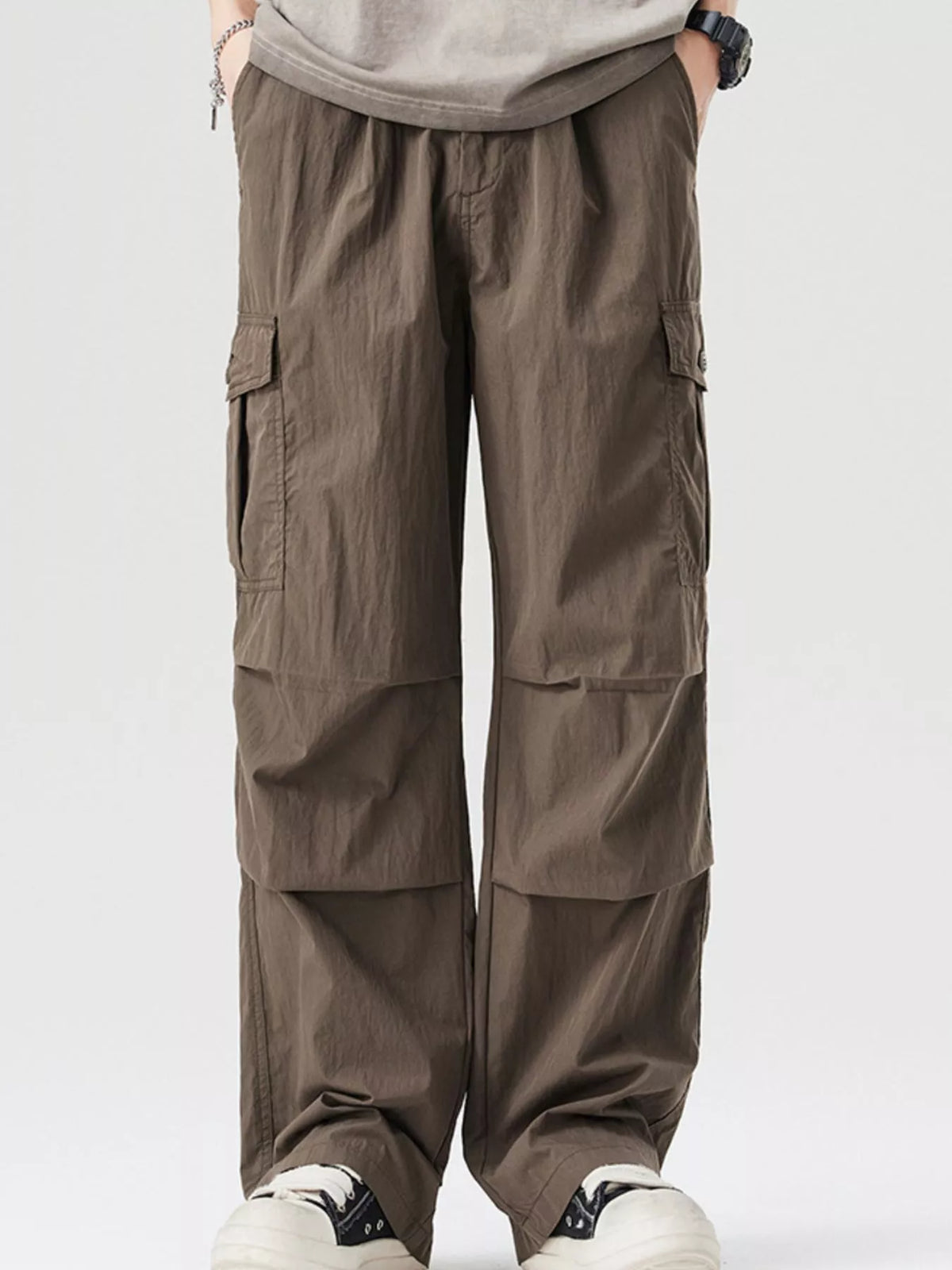Men's Full Size Loose Fit Cargo Pants Plus Size, view 4