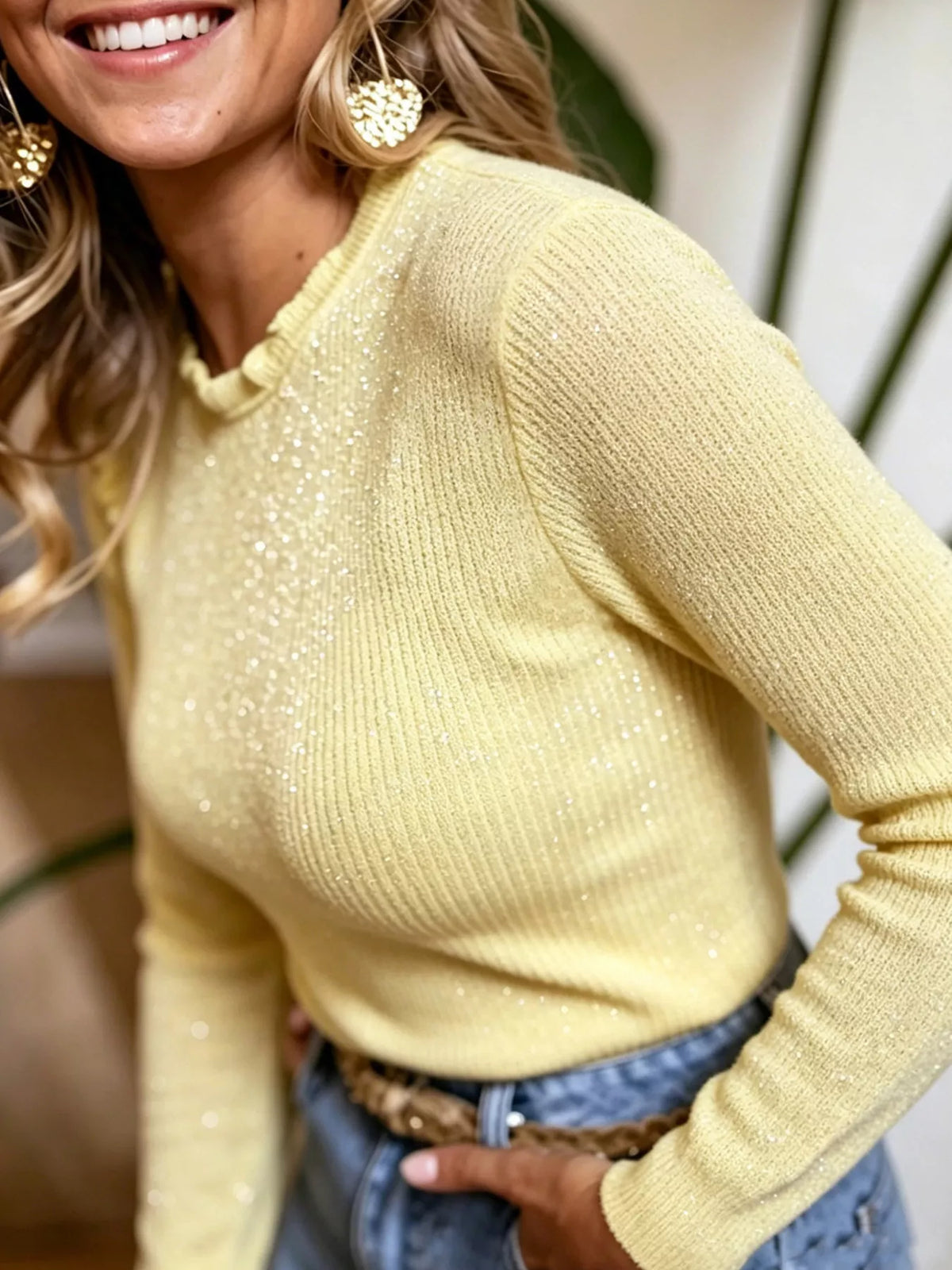 Ribbed Long Sleeve Knit Top - Lilixa.store