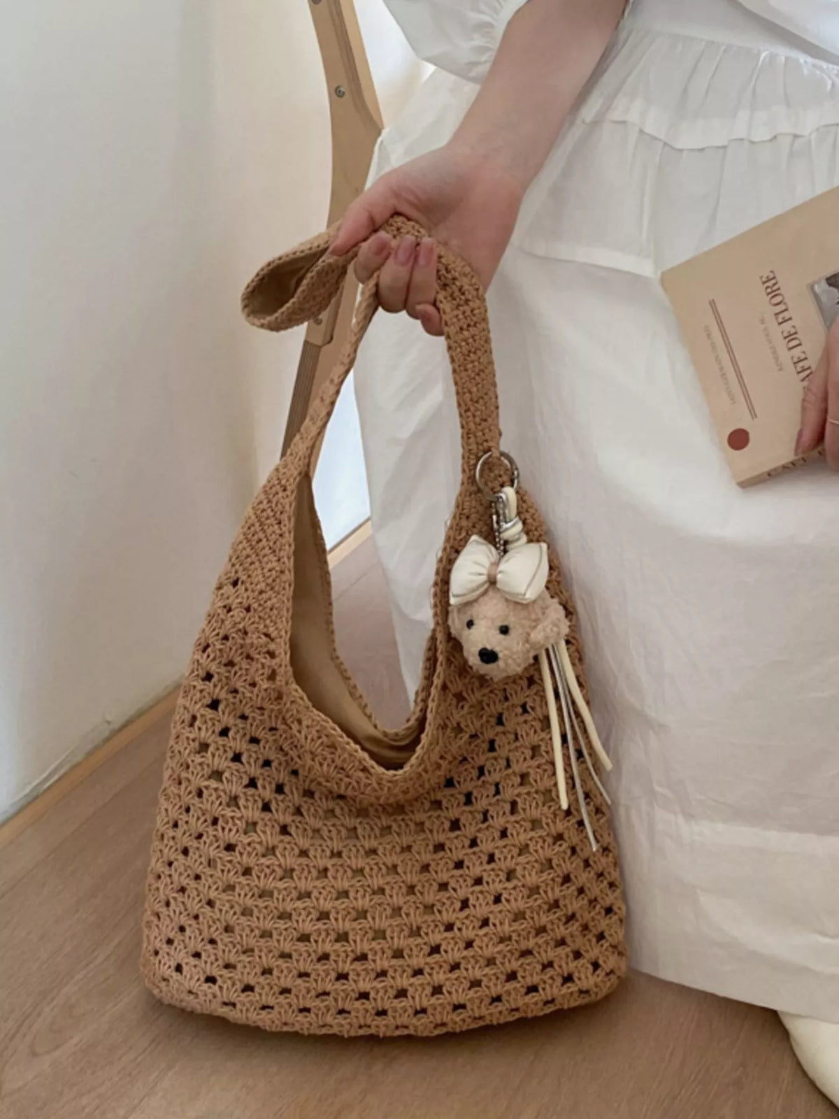 Crochet Knit Shoulder Bag - Lilixa.store