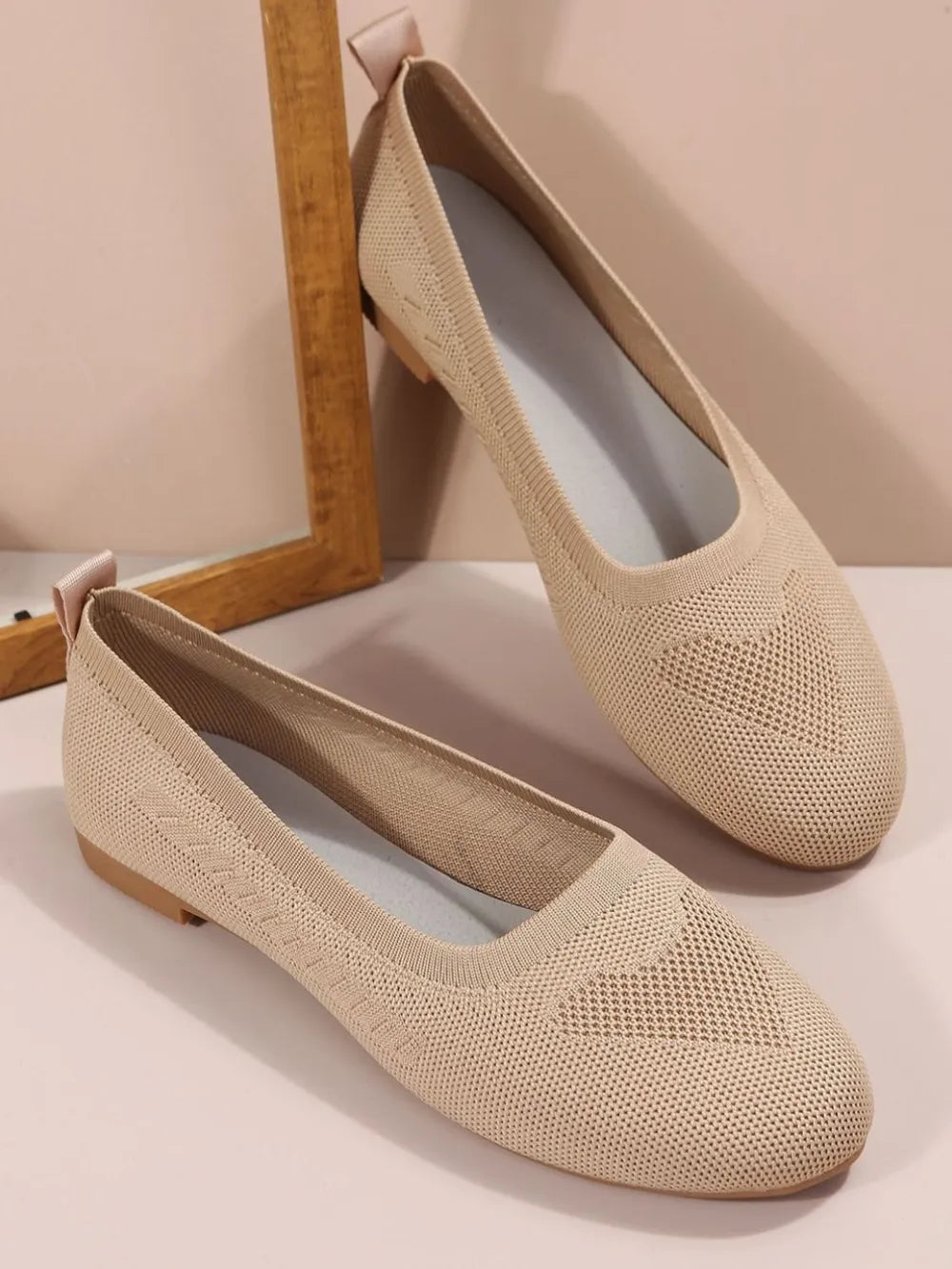 Polyester Flat Slip-Ons, view 4