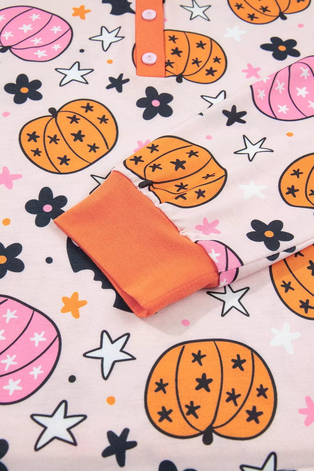 Halloween Pumpkin Print Long Sleeve Home Wear Lounge Set - Lilixa.store