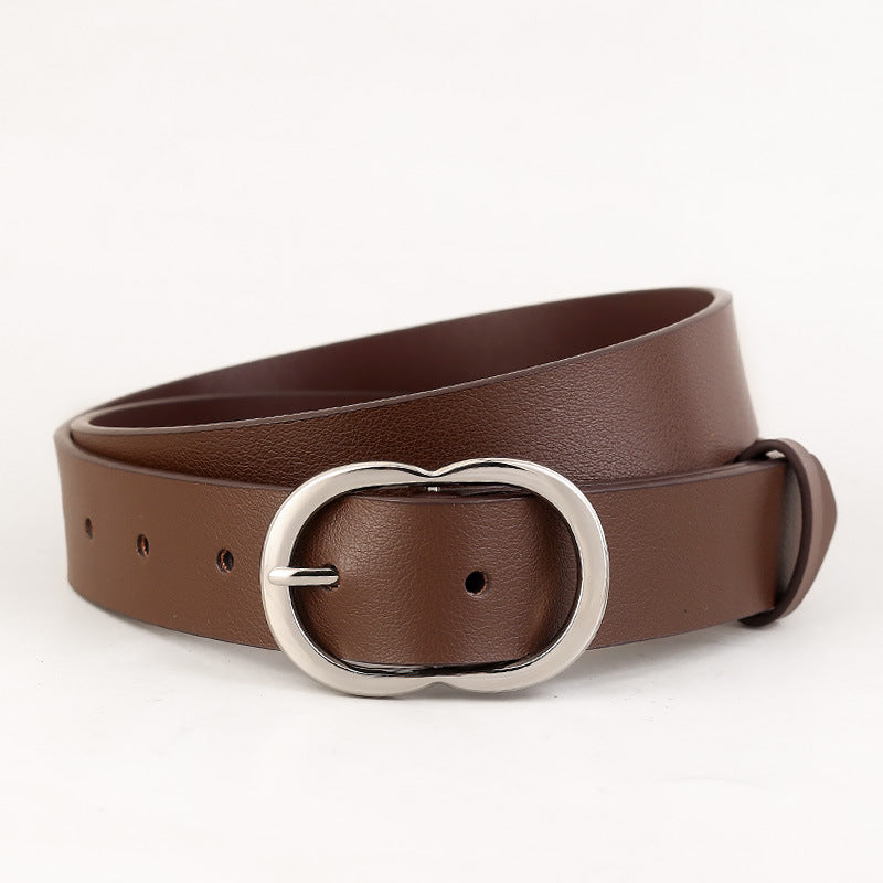 Skinny Belt with Oval Buckle - Lilixa.store