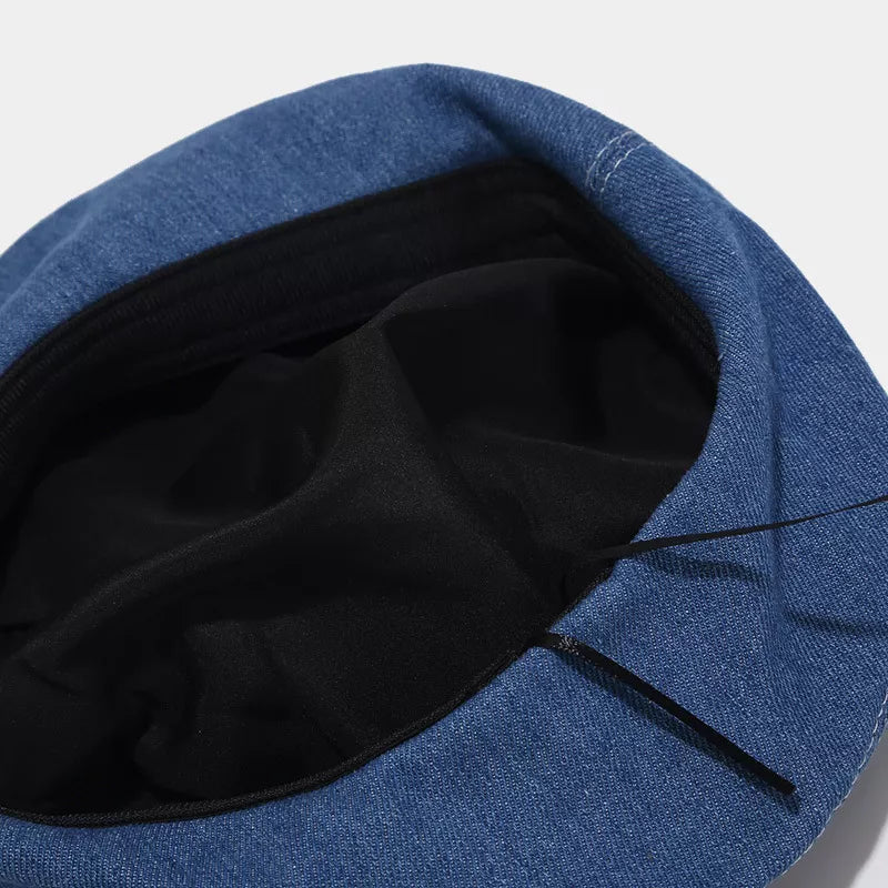 Vintage Style Denim Beret Hat - Lilixa.store