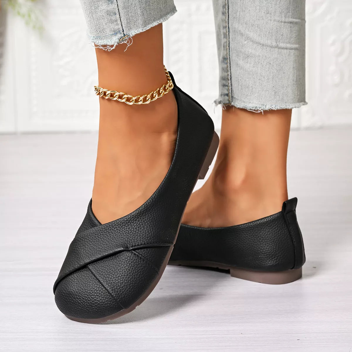 Round Toe Slip-Ons - Lilixa.store