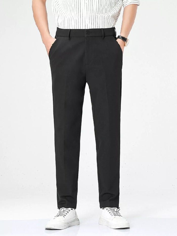 Men's Loose Fit Straight Leg Pants in Black