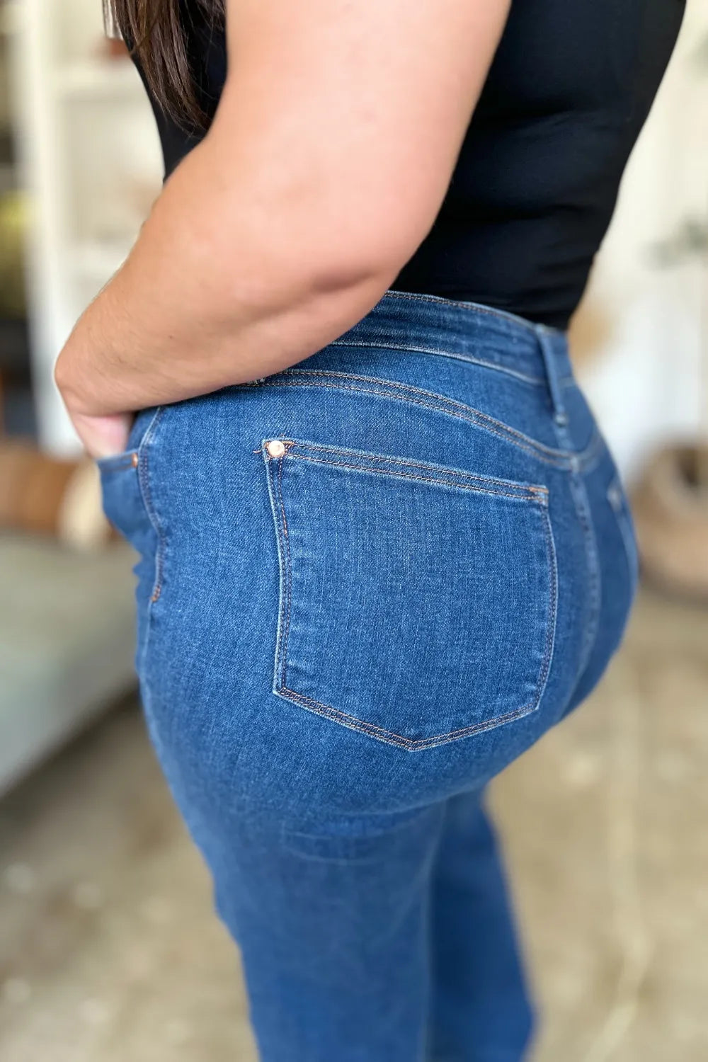 Judy Blue Full Size High Rise Straight Jeans - Lilixa.store