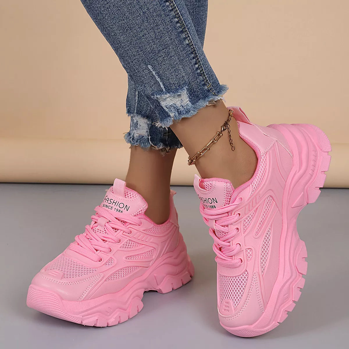 Round Toe Platform Athletic - Lilixa.store