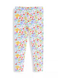 Children's Floral Print Stretch Leggings - Lilixa.store