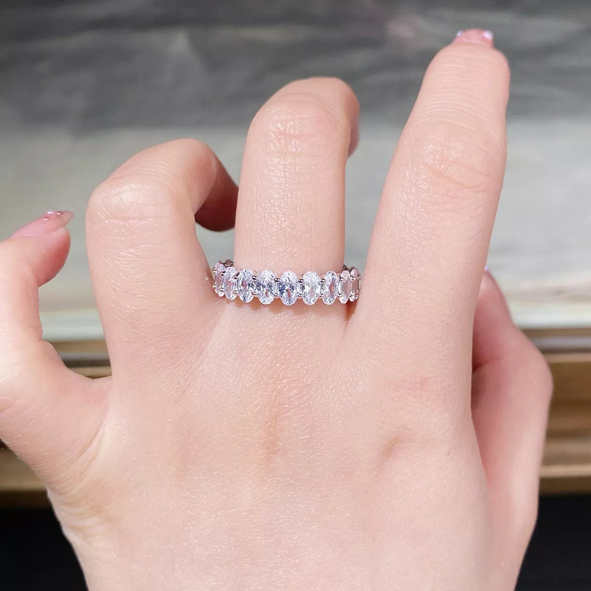 925 Sterling Silver Zircon Ring