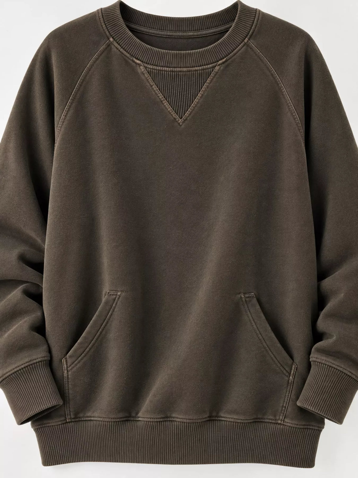 Crew Neck Raglan Sleeve Sweatshirt, view 30