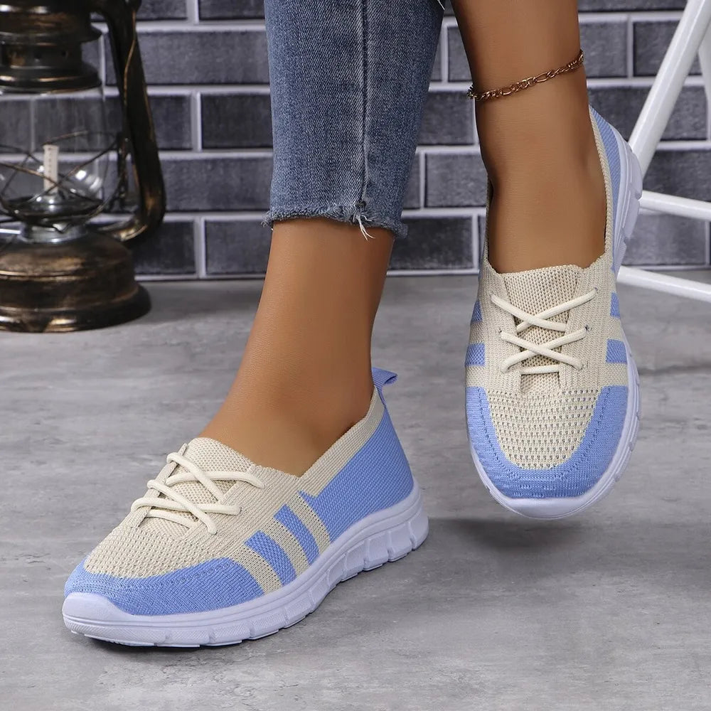 Mesh Contrast Flat Slip-Ons, view 5