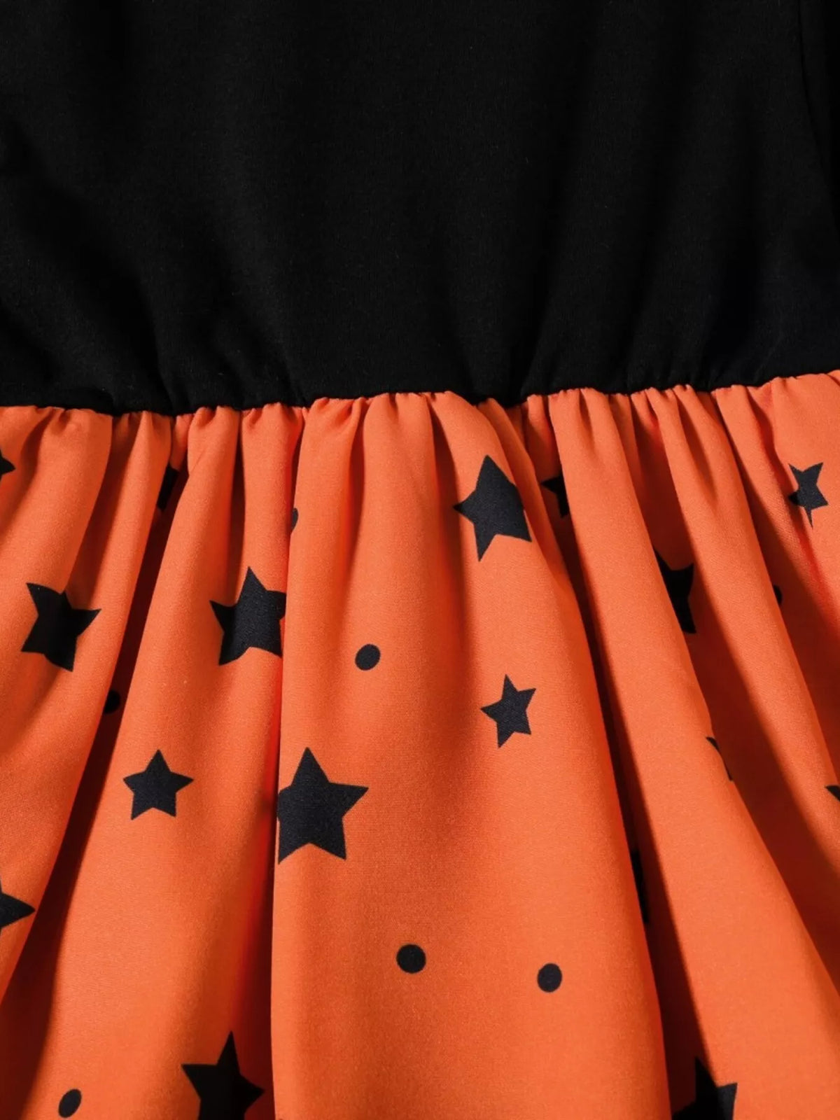 Children's Halloween Pumpkin Print Bowknot Long Sleeve Dress - Lilixa.store
