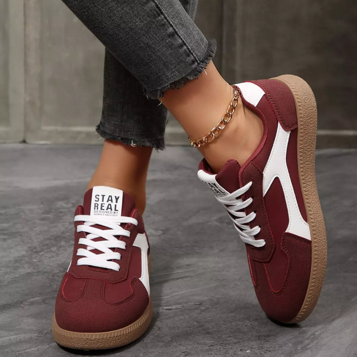 Round Toe Flats Sneakers - Lilixa.store