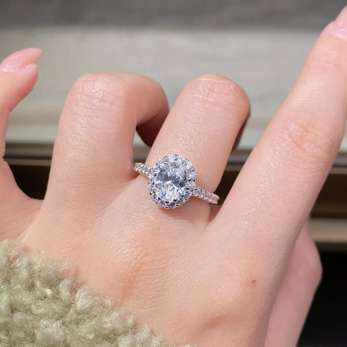 1.5 Carat Moissanite 925 Sterling Silver Oval Ring - Lilixa.store