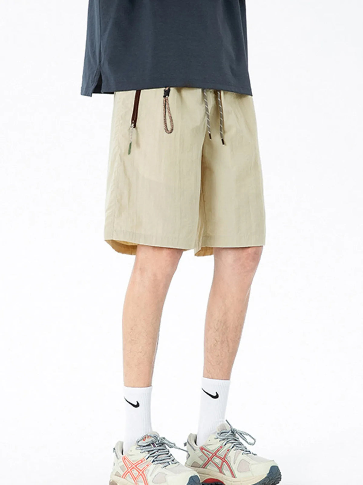 Men's Lightweight Drawstring Shorts with Zipper Pockets, view 12