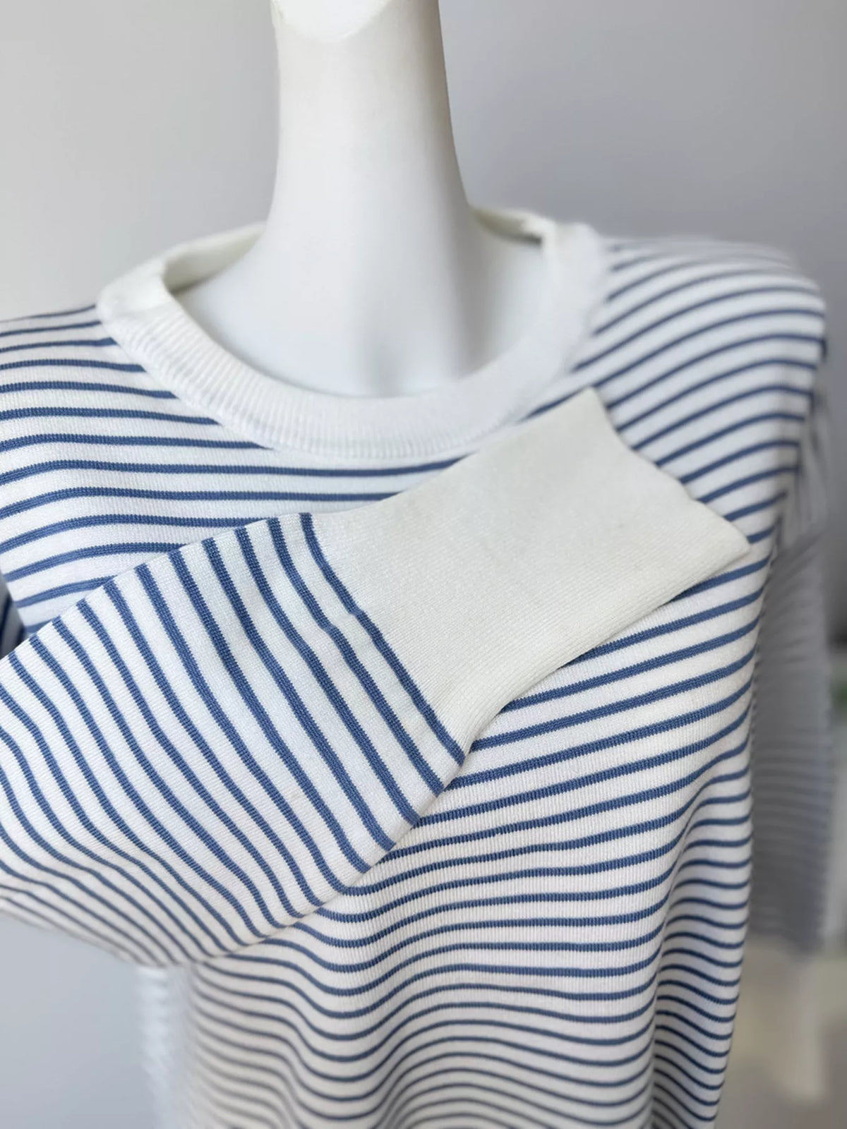 Striped Round Neck Knit Top, view 20