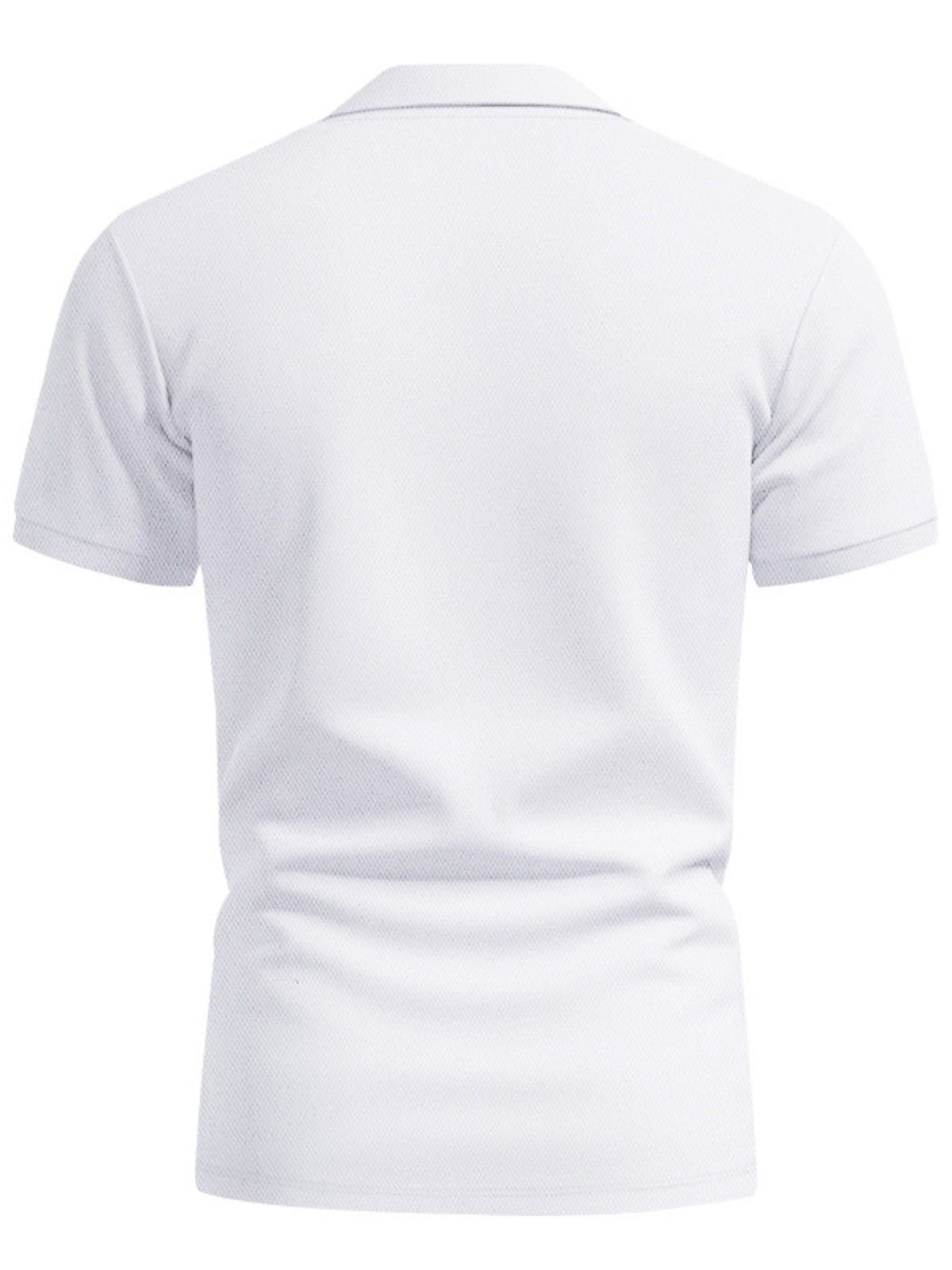 Men's Full Size Button Detail Short Sleeve Polo Plus Size