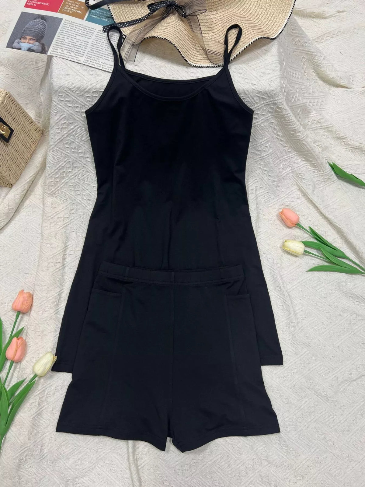 Scoop Neck Cami and Shorts Active Set - Lilixa.store