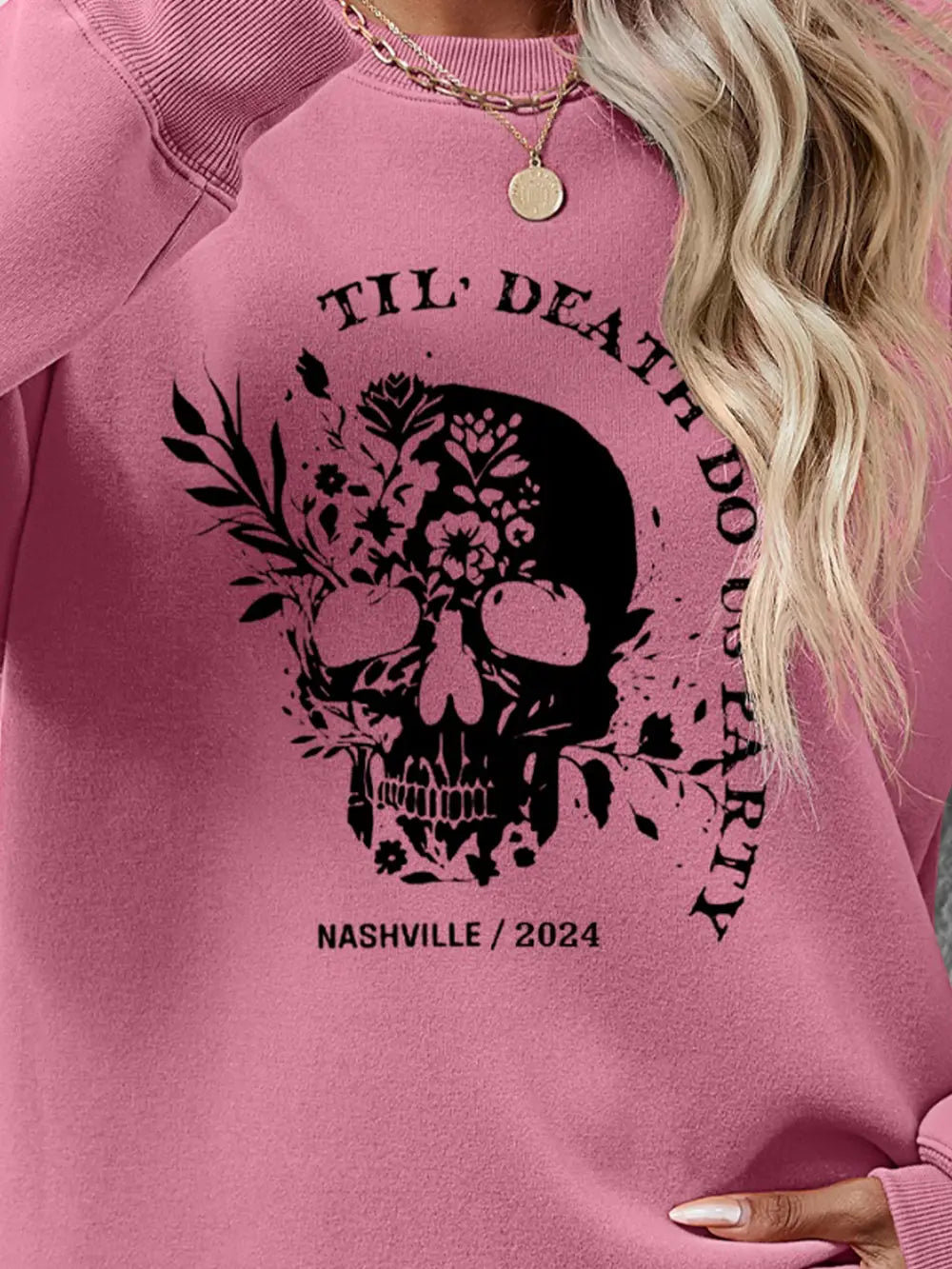 Graphic Round Neck Dropped Shoulder Sweatshirt - Lilixa.store