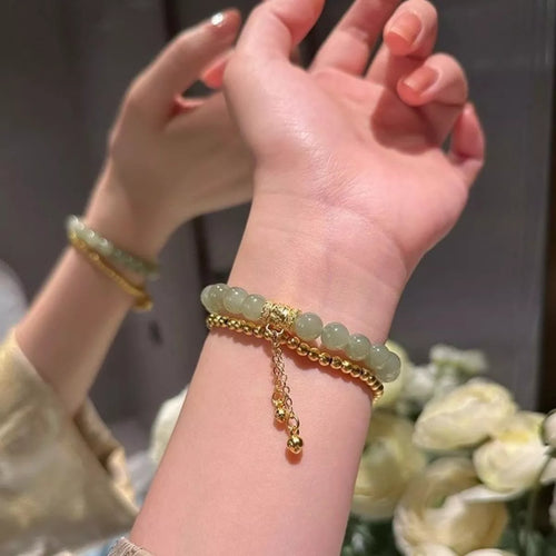 18K Gold-Plated Bead Bracelet - Lilixa.store