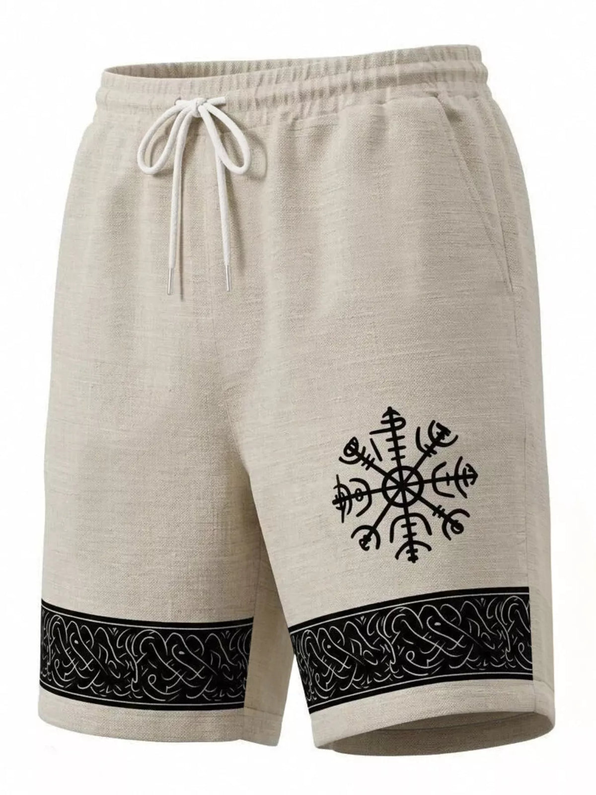 Men's Full Size Linen Blend Drawstring Shorts Plus Size - Lilixa.store