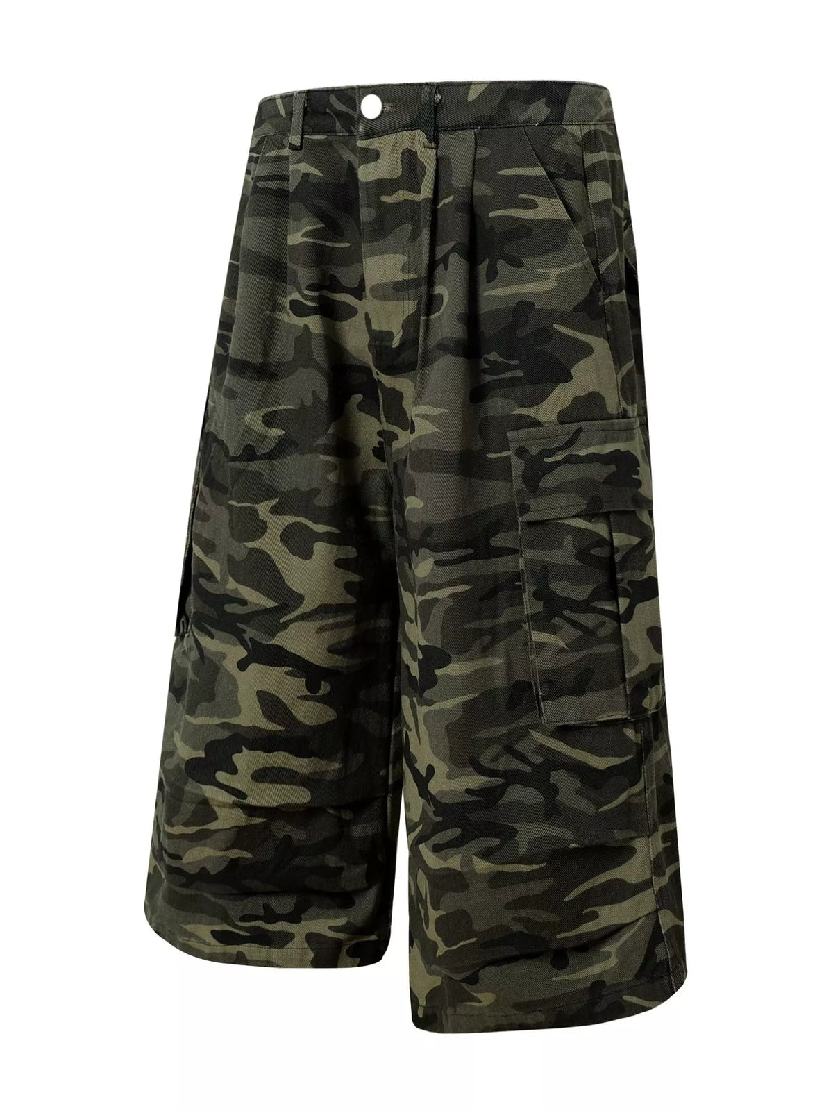 Men's Camouflage Cargo Wide-Leg Capris - Lilixa.store