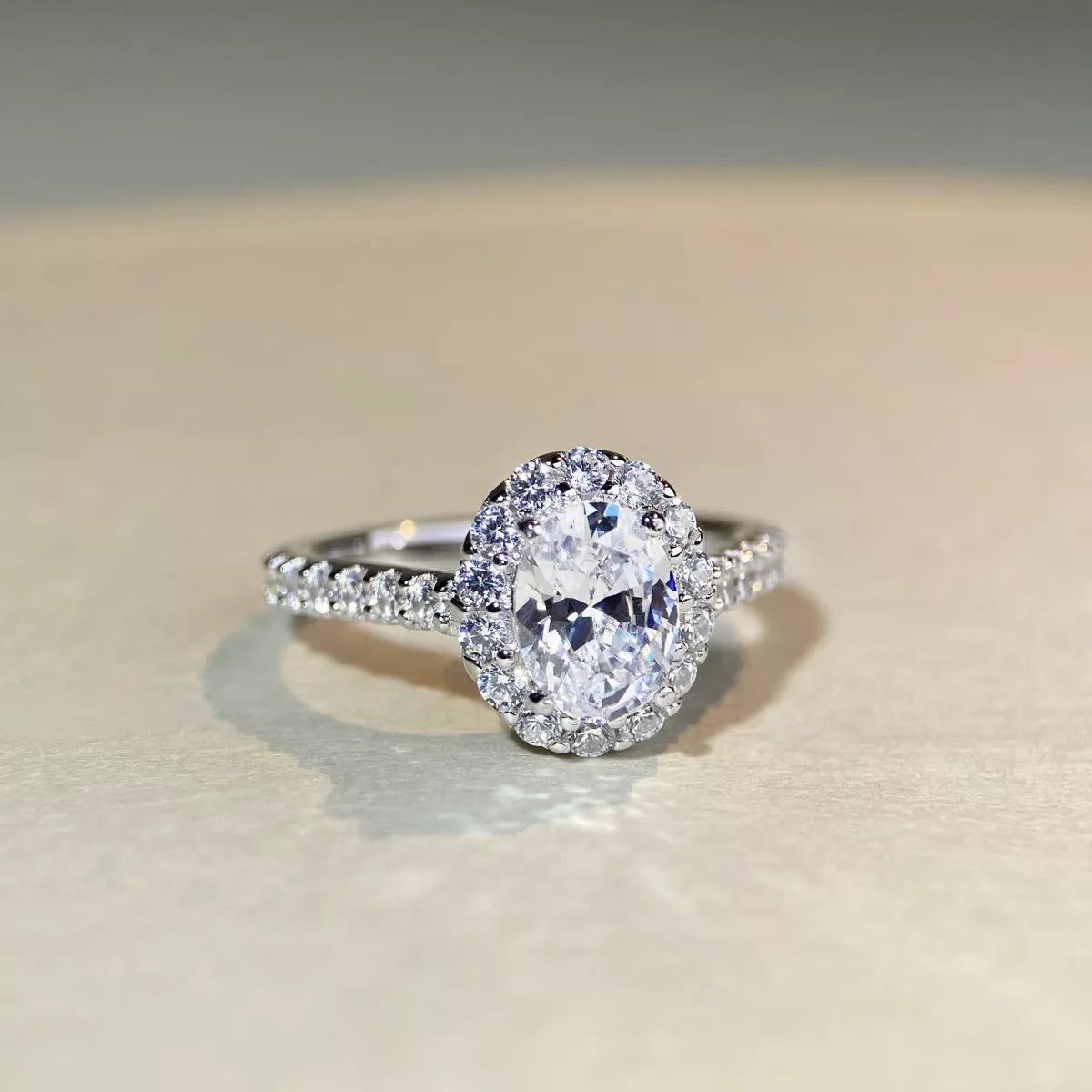 1.5 Carat Moissanite 925 Sterling Silver Oval Ring - Lilixa.store
