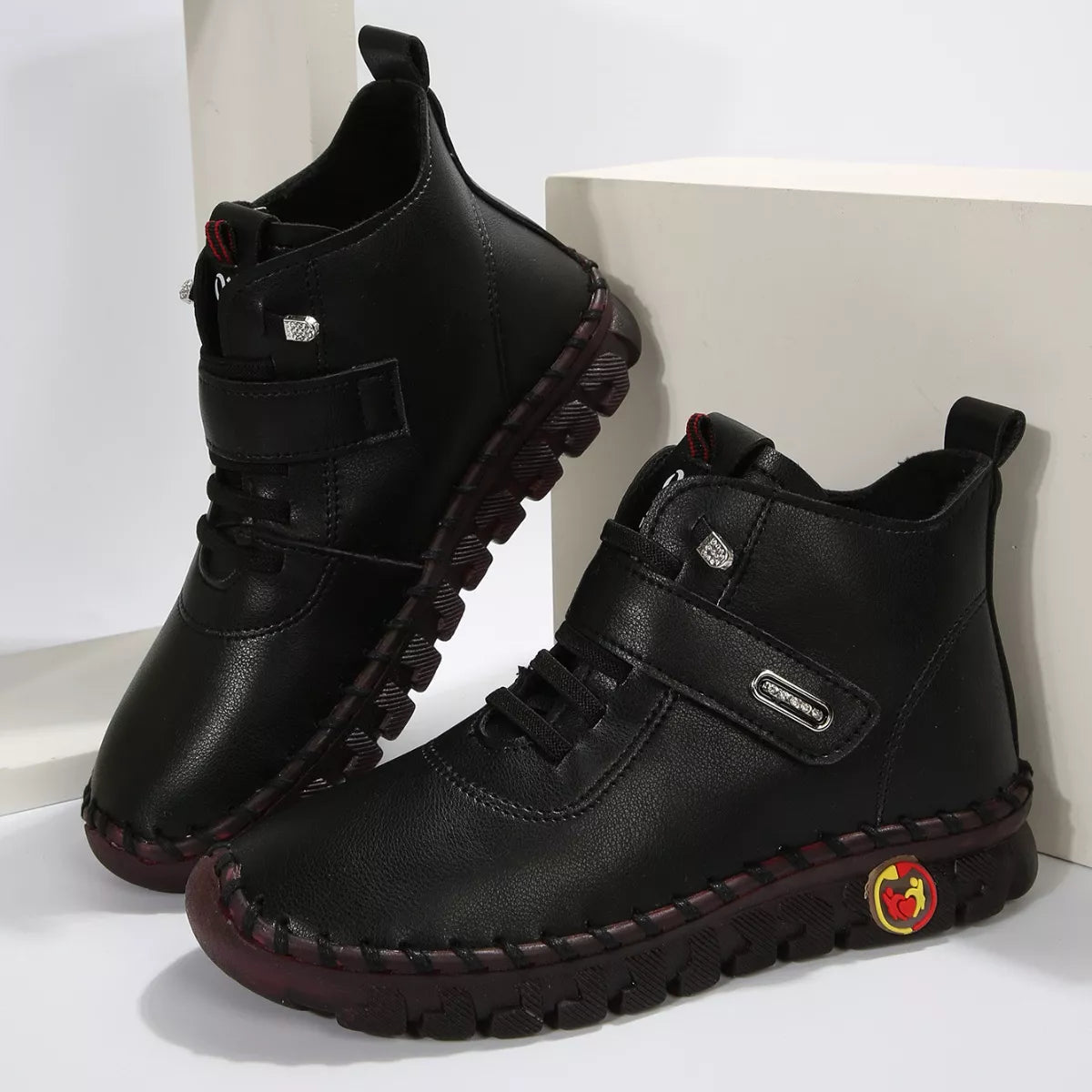 Lace Up Platform Ankle Boots - Lilixa.store