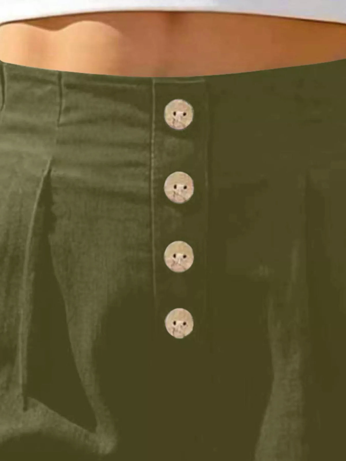 Button Fly High Waist Shorts, view 9
