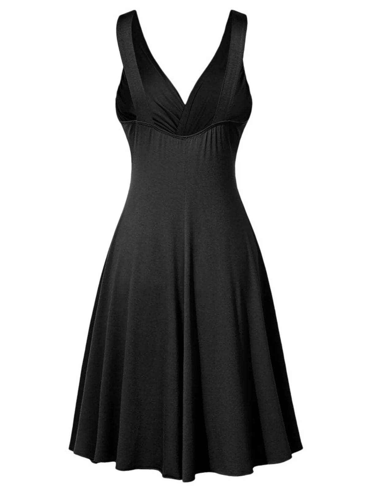Full Size Twisted Sleeveless Ruched Waist A-Line Dress Plus Size - Lilixa.store