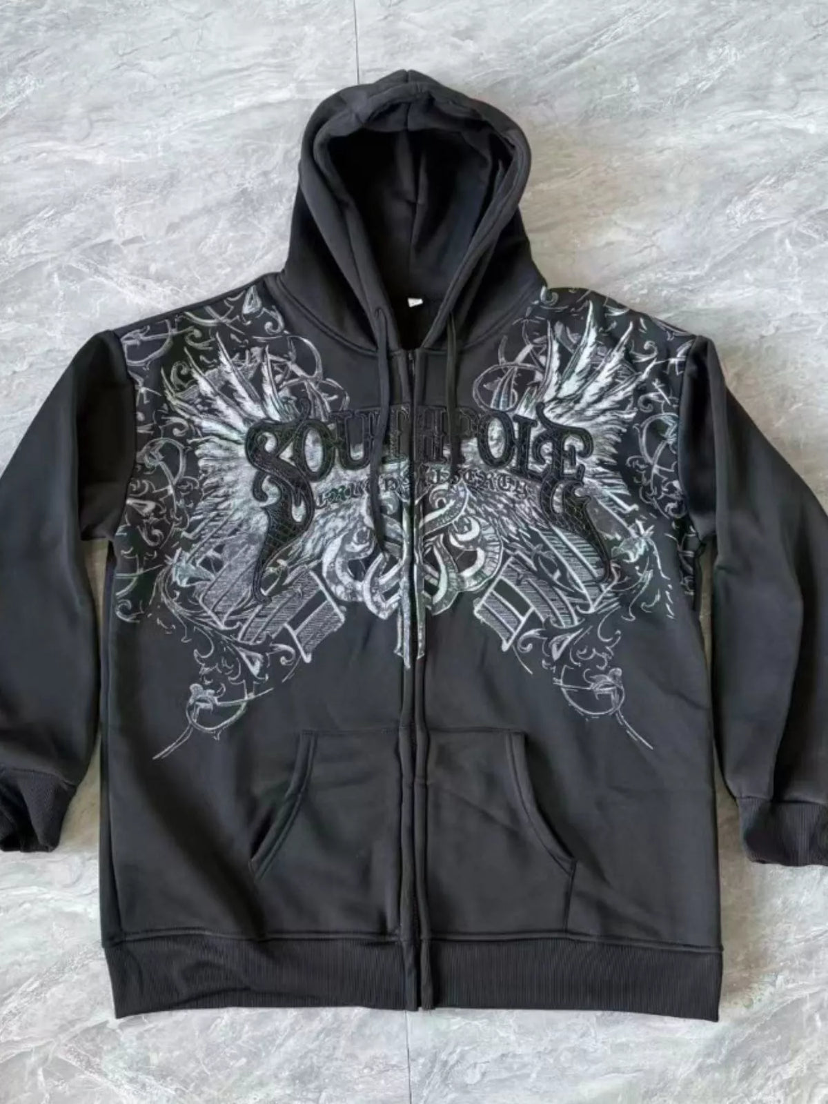 Halloween Gothic Graphic Zip-Up Hoodie, view 5