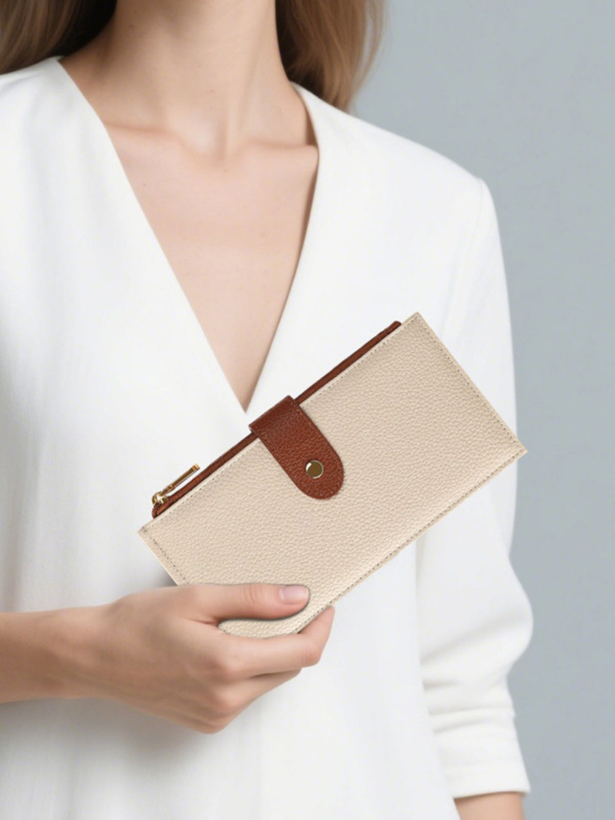 Dual Zipper Long Wallet - Lilixa.store