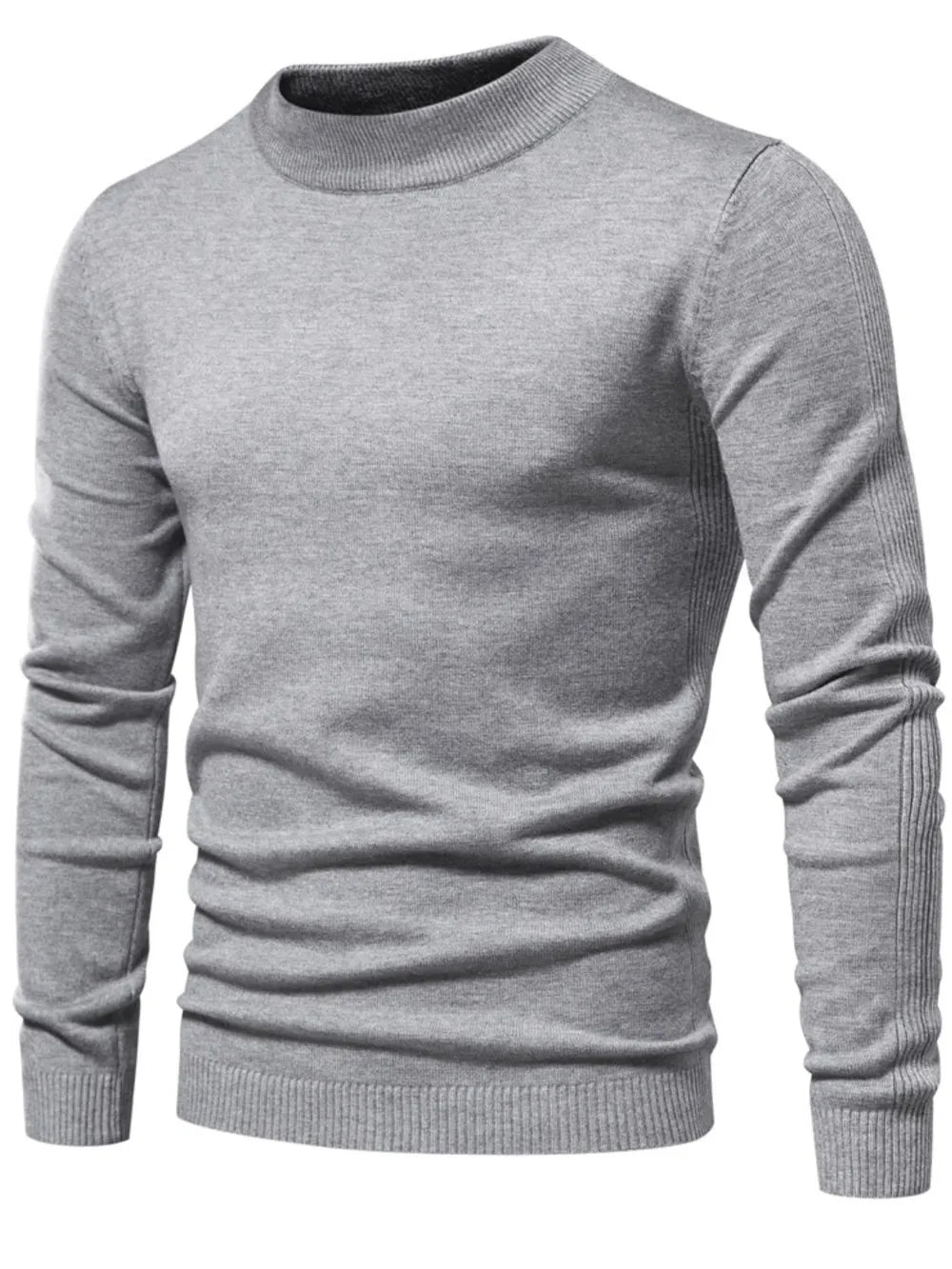 Men's Mock Neck Long Sleeve Sweater - Lilixa.store