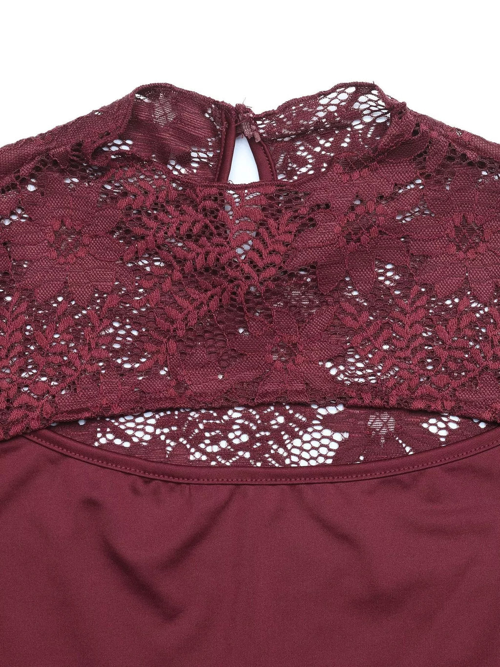 Lace Cut-out Flare Sleeve Bodysuit - Lilixa.store