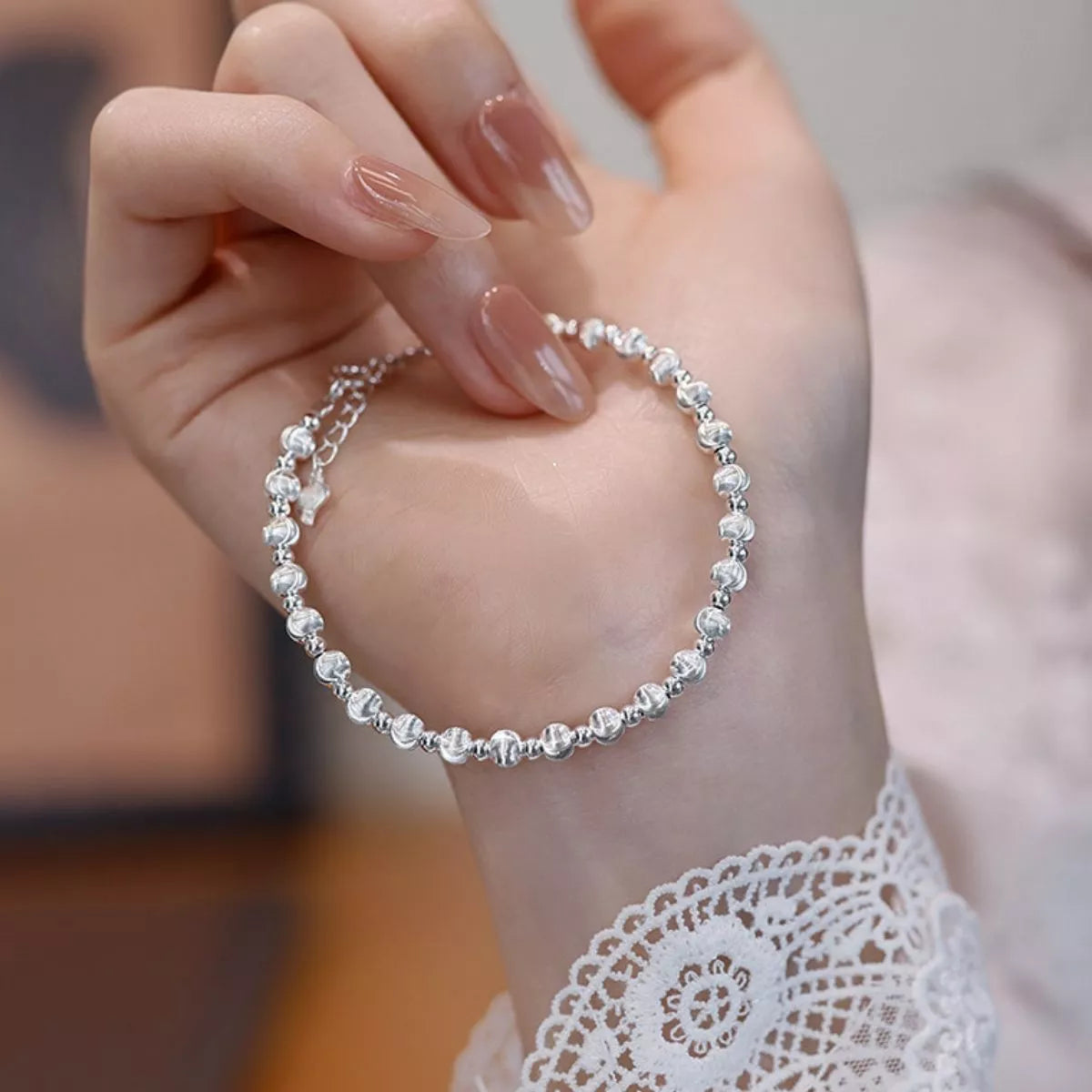925 Sterling Silver Beaded Bracelet - Lilixa.store