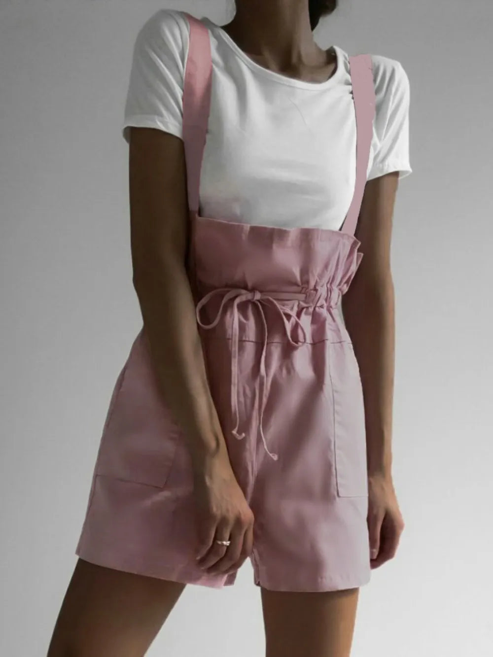 Drawstring Wide Strap Overalls with Pockets - Lilixa.store