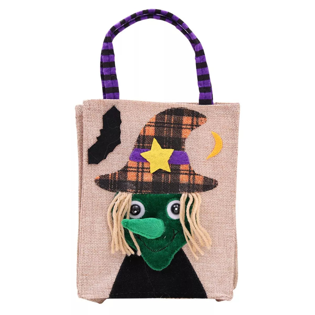 Halloween Decorative Witch Burlap Treat Bag - Lilixa.store