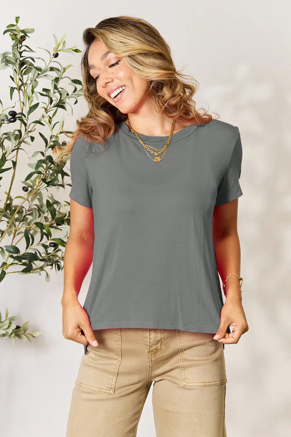 Basic Bae Full Size Round Neck Short Sleeve T-Shirt - Lilixa.store
