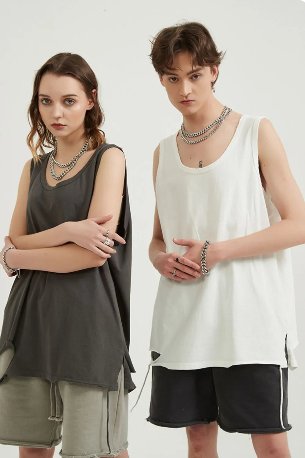 Men's Round Neck Wide Strap Tank - Lilixa.store