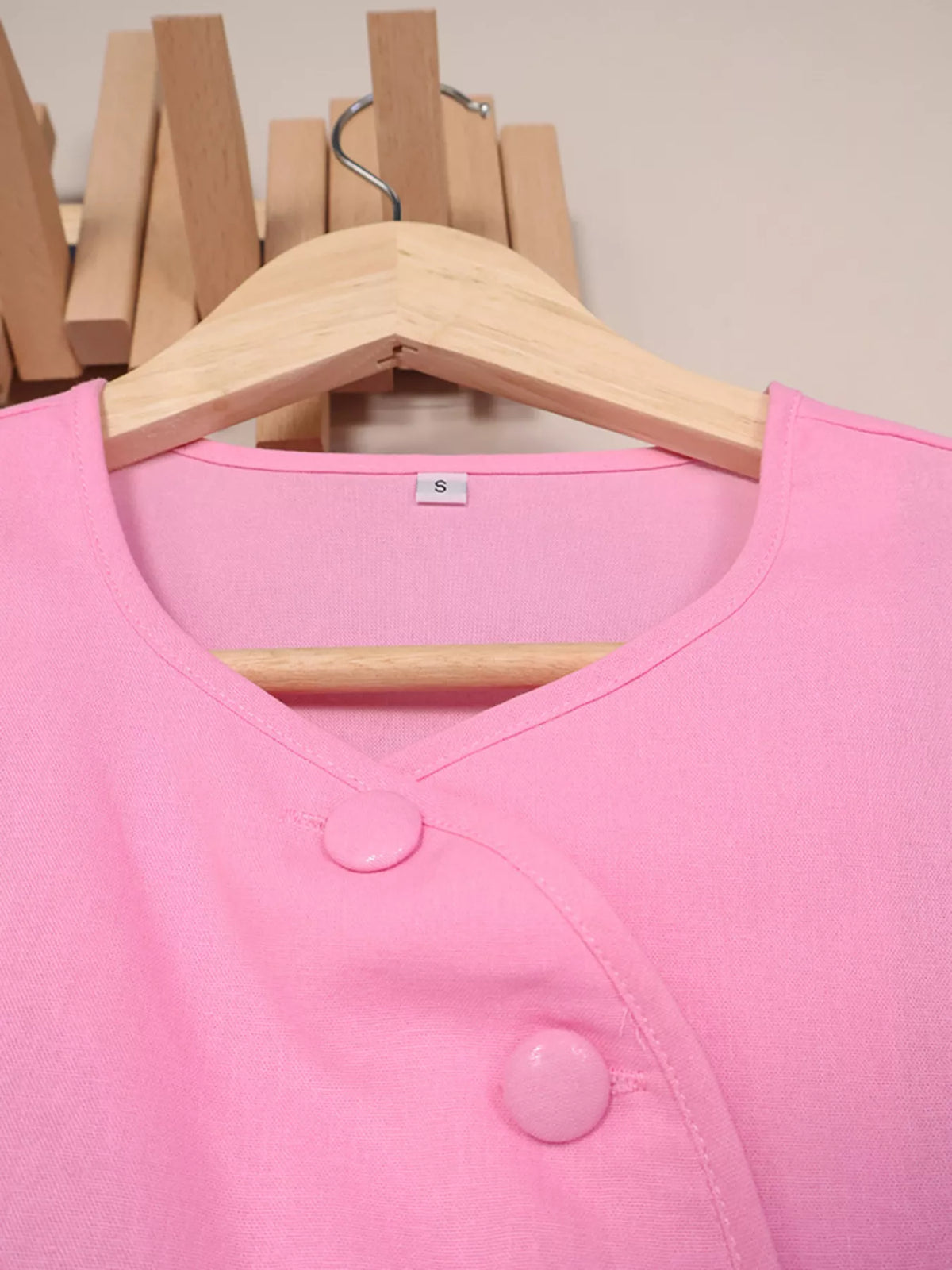Cap Sleeve Button-Down Crop Top and Midi Skirt Set, view 15