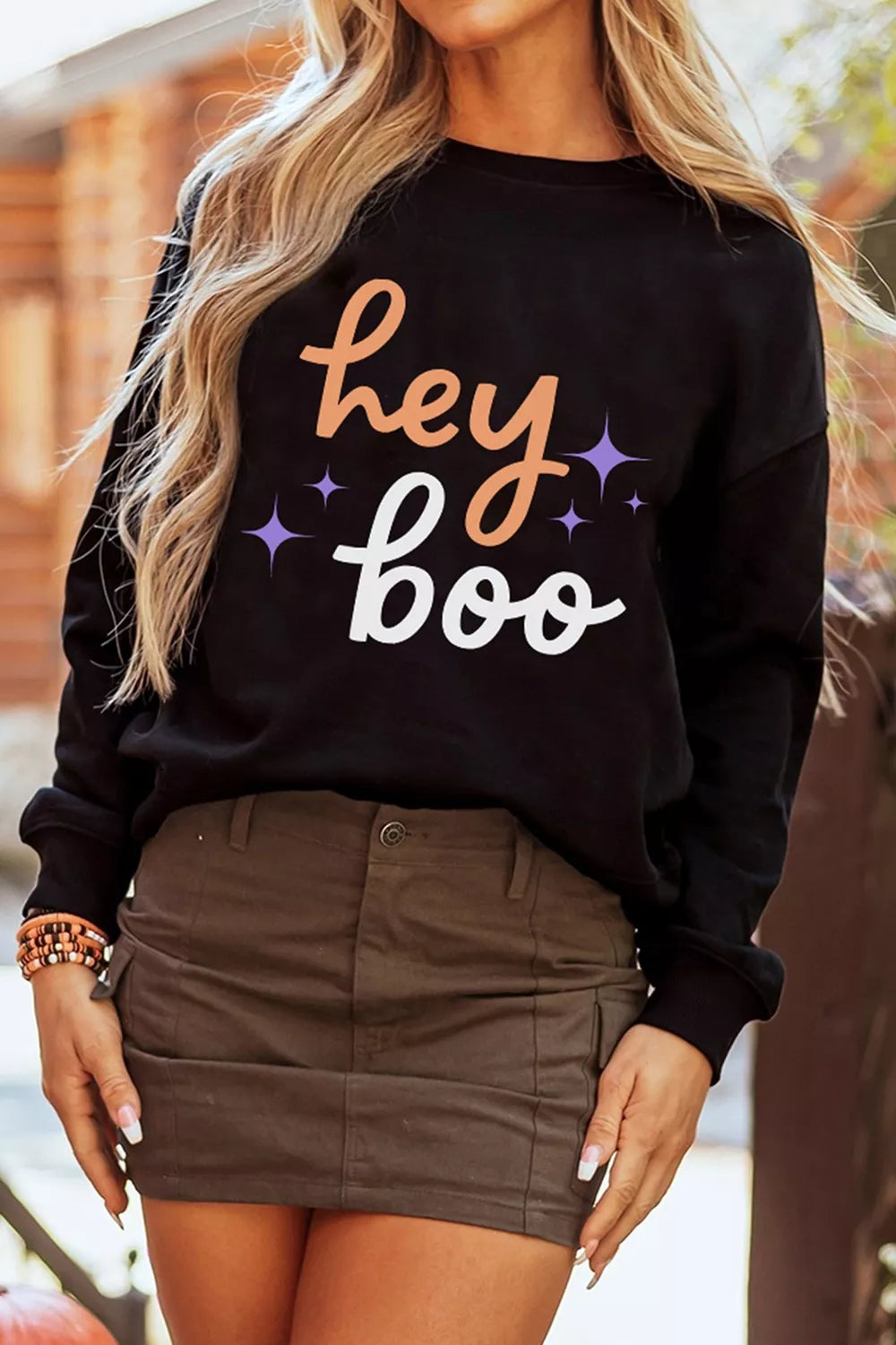 Hey Boo Halloween Sweatshirt - Lilixa.store
