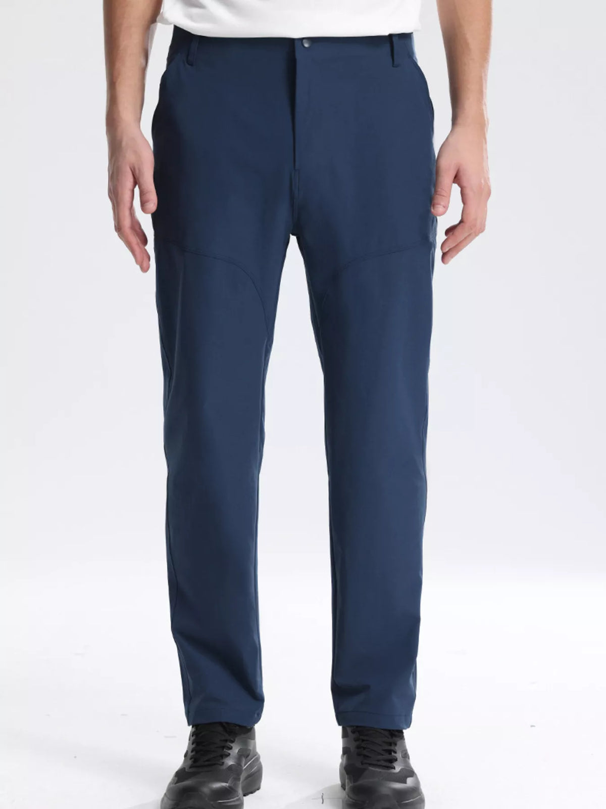 Men's Plus Size Lightweight Pocketed Pants in Navy Blue