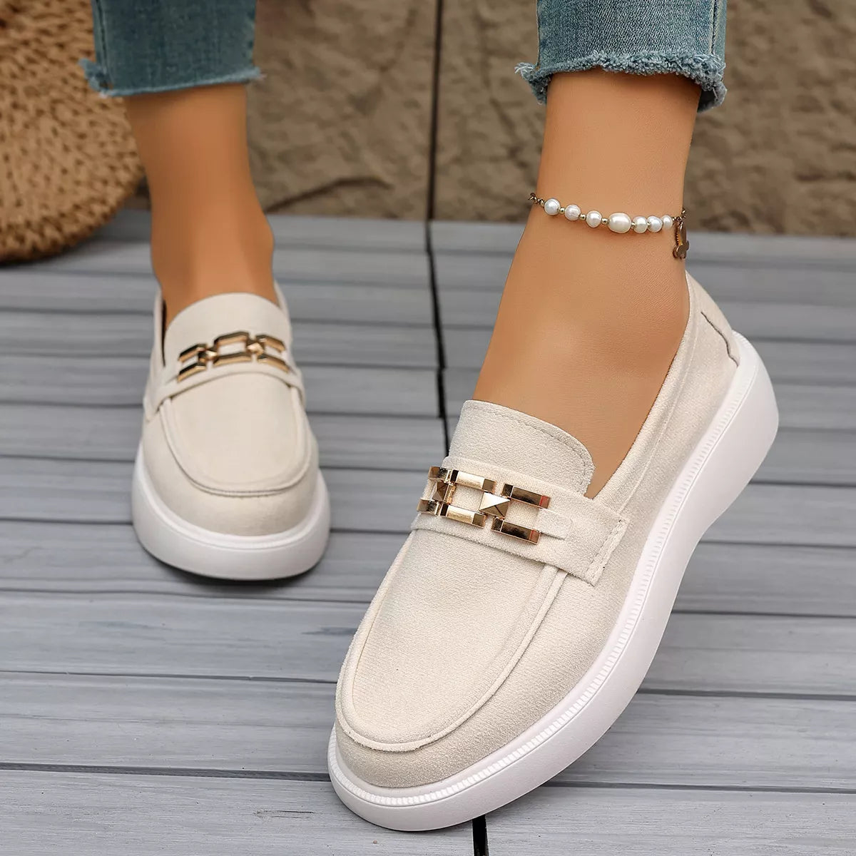 Round Toe Slip-Ons