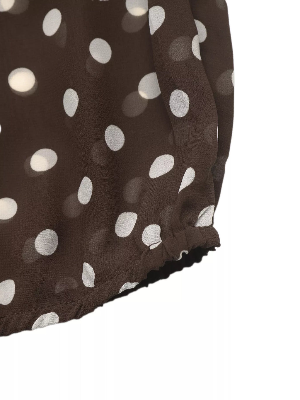 Polka Dot Mock Neck Long Sleeve Blouse - Lilixa.store
