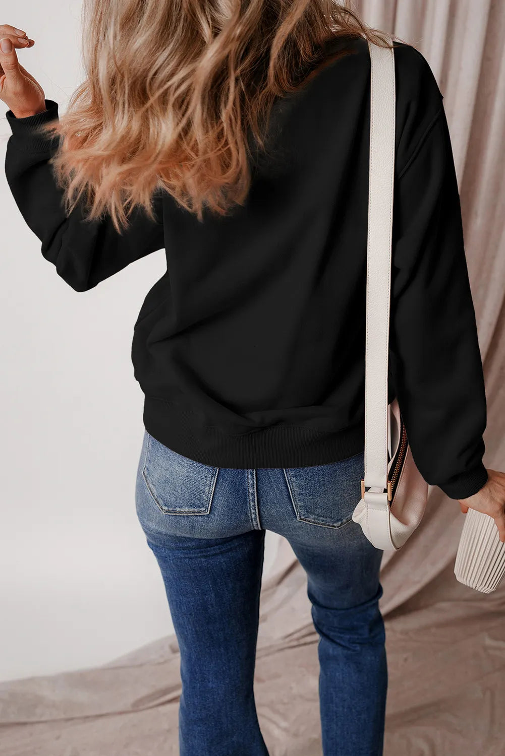 Jack-O'-Lantern Round Neck Long Sleeve Sweatshirt - Lilixa.store