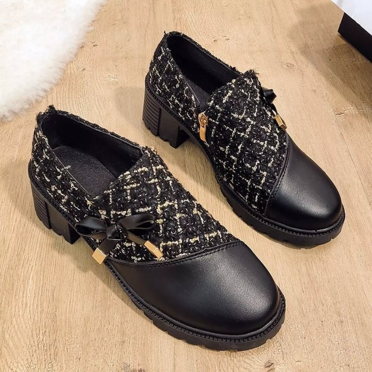 Round Toe Block Heels Boots, view 10