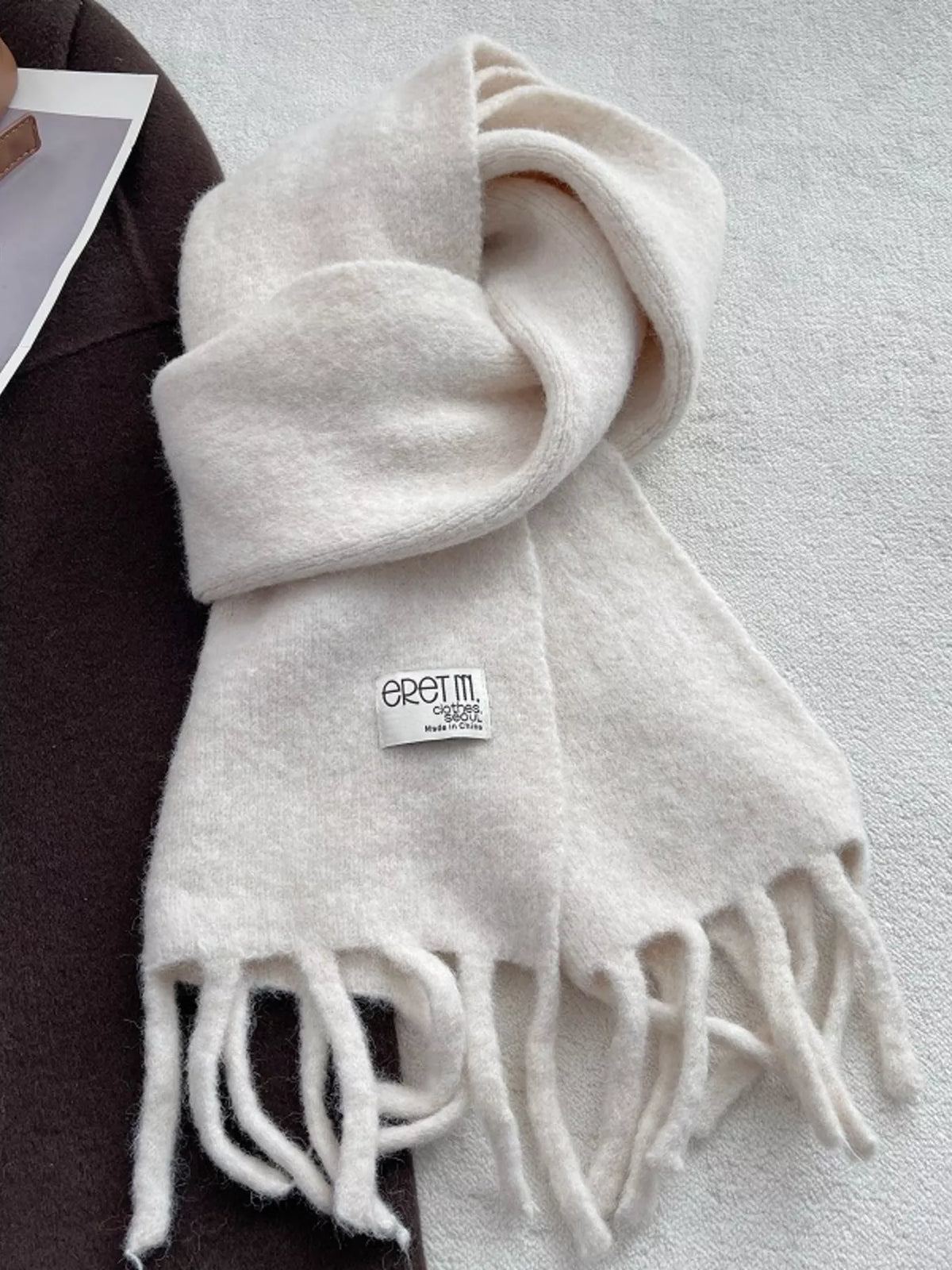 Fringe Solid Color Scarf - Lilixa.store