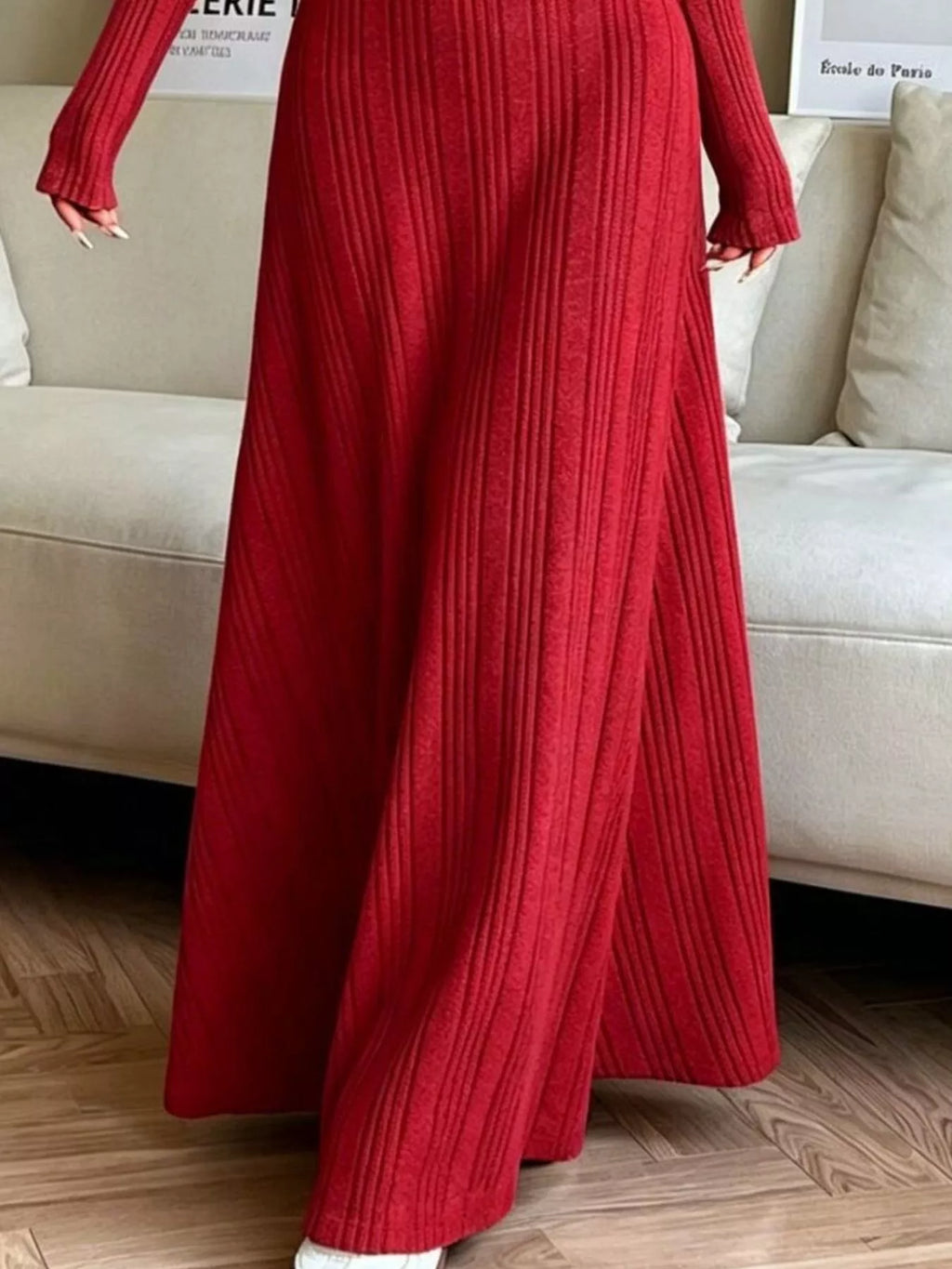 Long Sleeve Ribbed Knit Dress - Lilixa.store