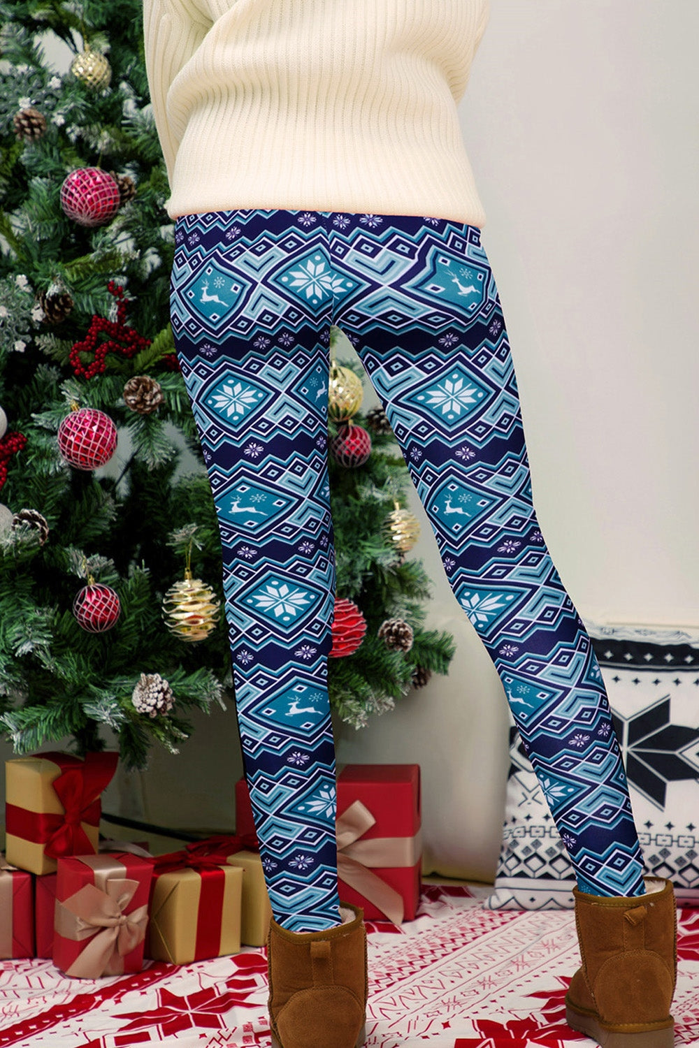 Full Size Geometric Leggings - Lilixa.store