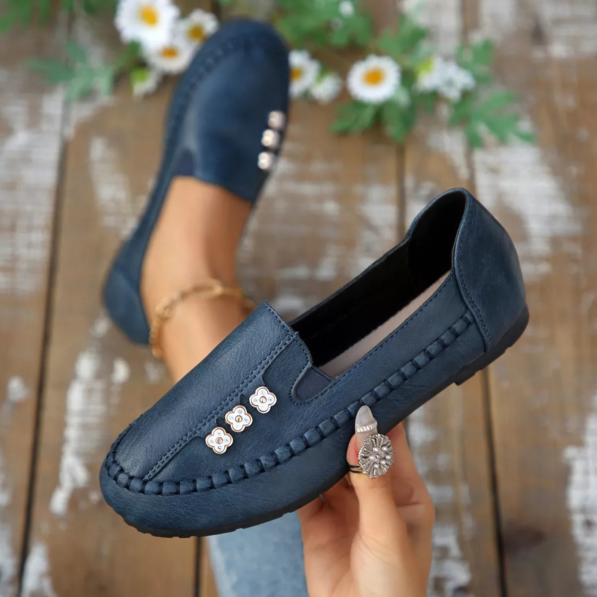 Round Toe Slip-Ons - Lilixa.store